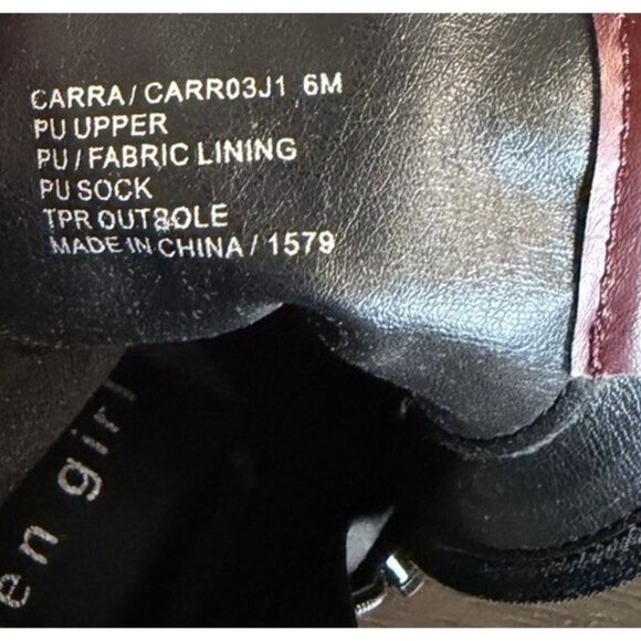 Madden girl Carra Platform Combat Boots Women’s Size 6 Burgundy Lace-up Side Zip - Picture 10 of 11